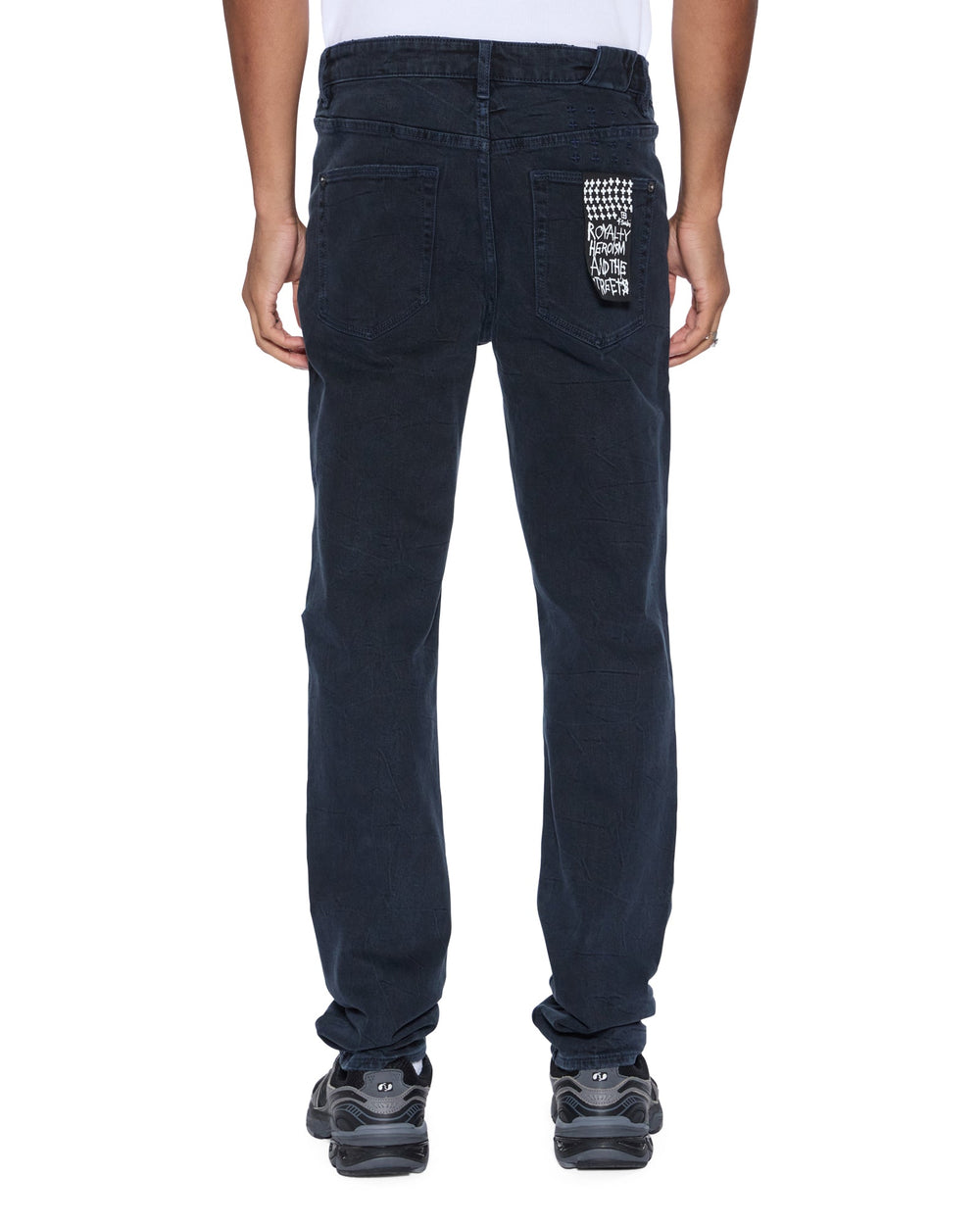 Mens Chitch Black/Blue Slim Denim Jeans