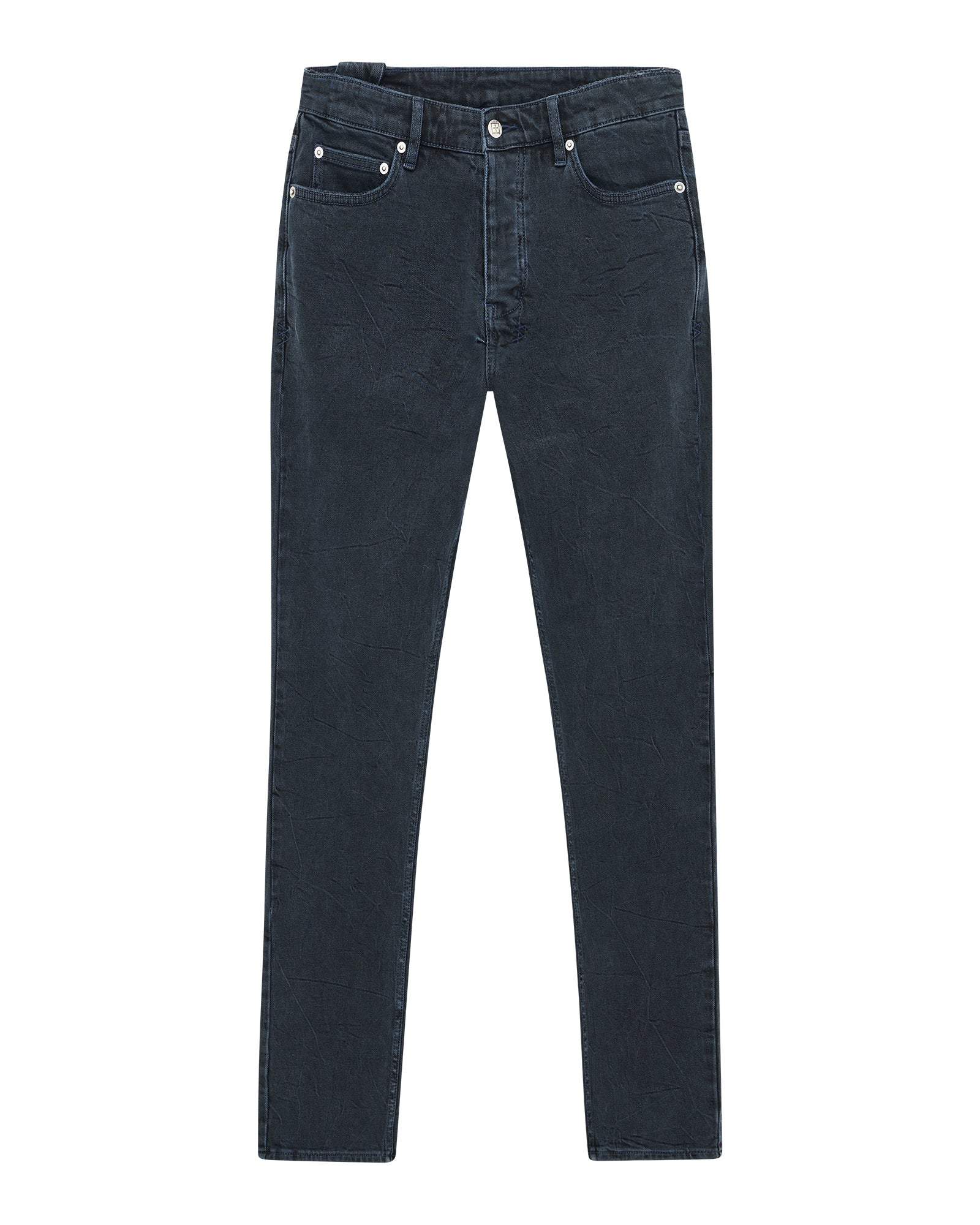 Mens Chitch Black/Blue Slim Denim Jeans