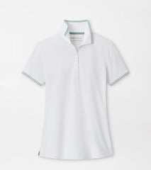 Canterbury Tipped Sport Mesh Short Sleeve Polo WHITE/WILLOW