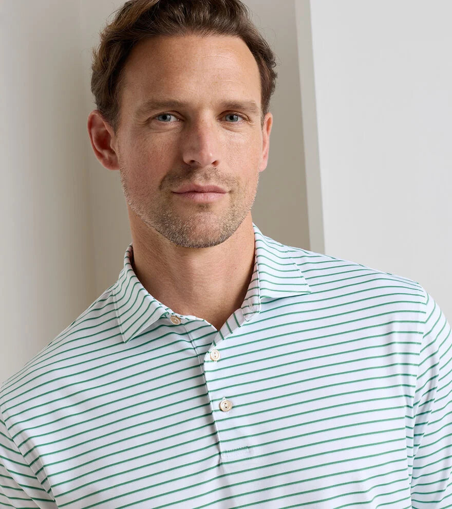 Dunnes Performance Jersey Polo WHITE / SNOW PEA