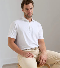 Crown Flex Cotton Polo WHITE