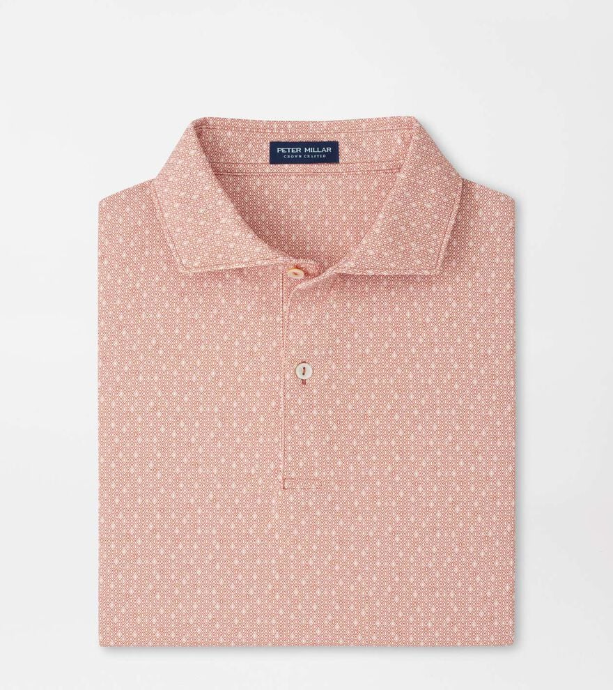 Casablanca Performance Jersey Polo FADED SCARLET