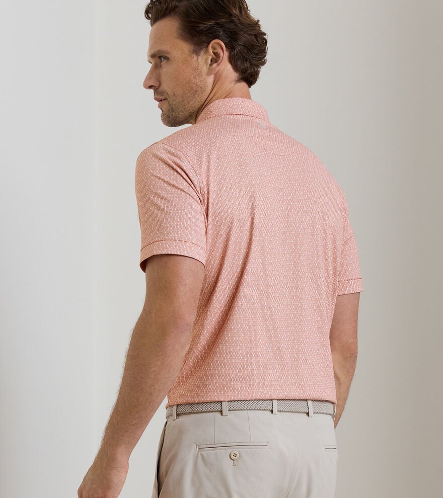 Casablanca Performance Jersey Polo FADED SCARLET