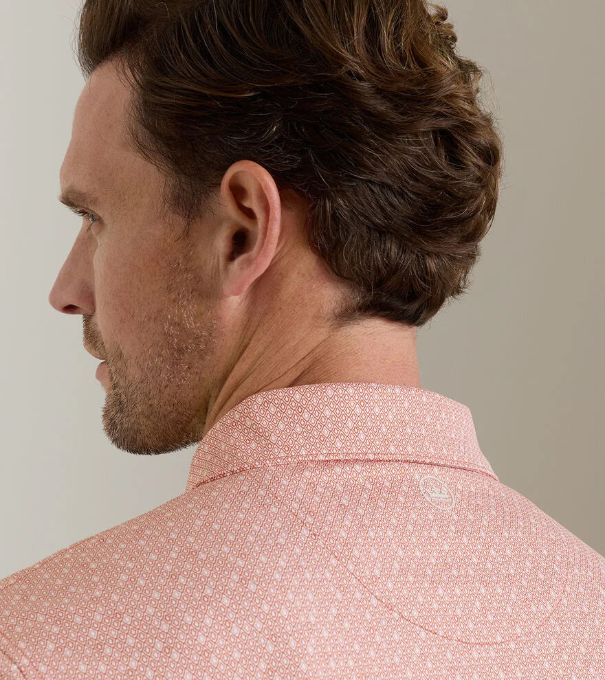 Casablanca Performance Jersey Polo FADED SCARLET