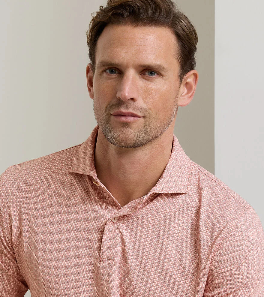 Casablanca Performance Jersey Polo FADED SCARLET