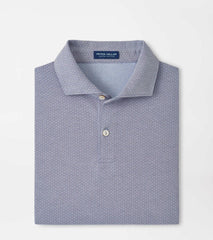 Albatross Diamond Cotton-Blend Piqué Polo NAVY