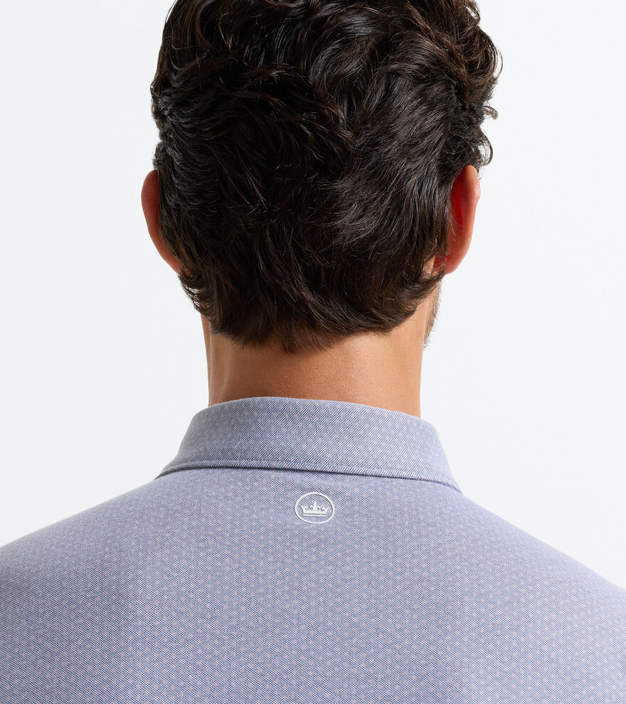 Albatross Diamond Cotton-Blend Piqué Polo NAVY