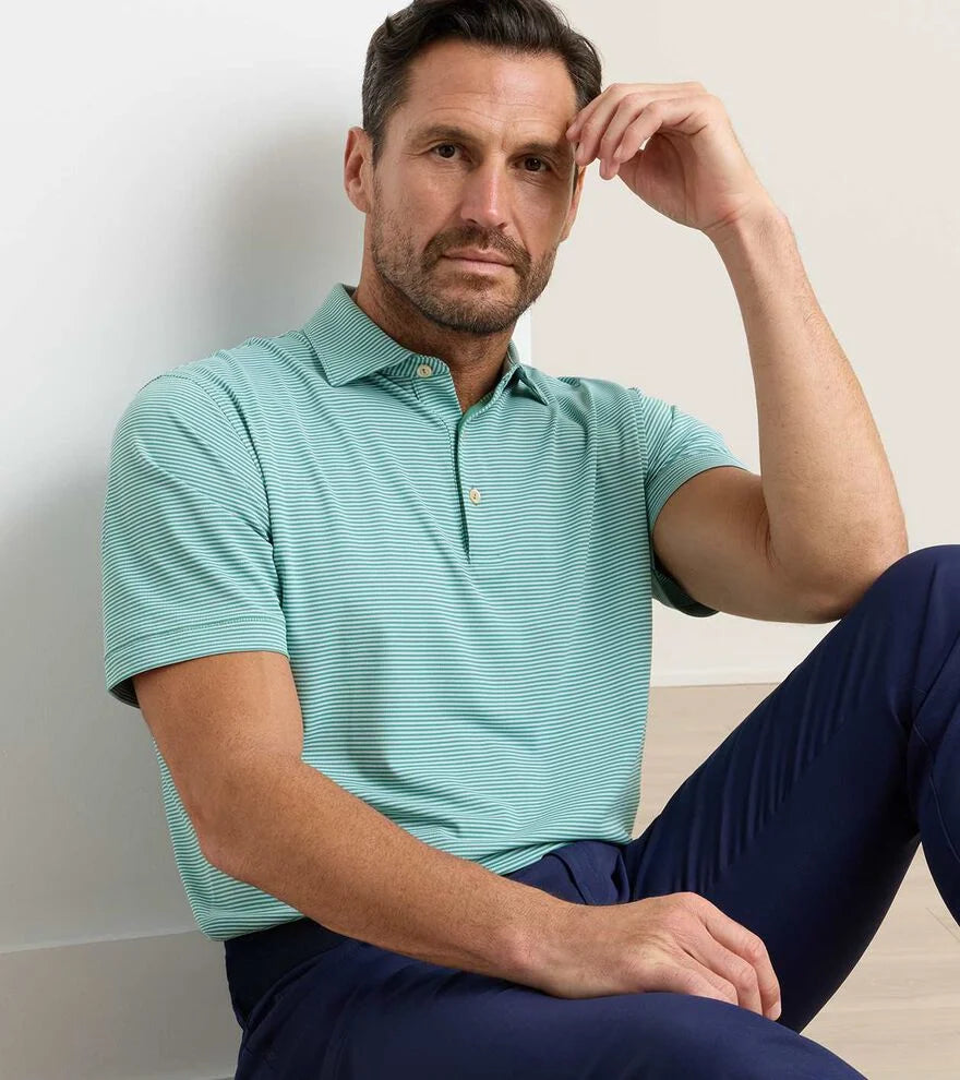 Candor Performance Mesh Polo SNOW PEA