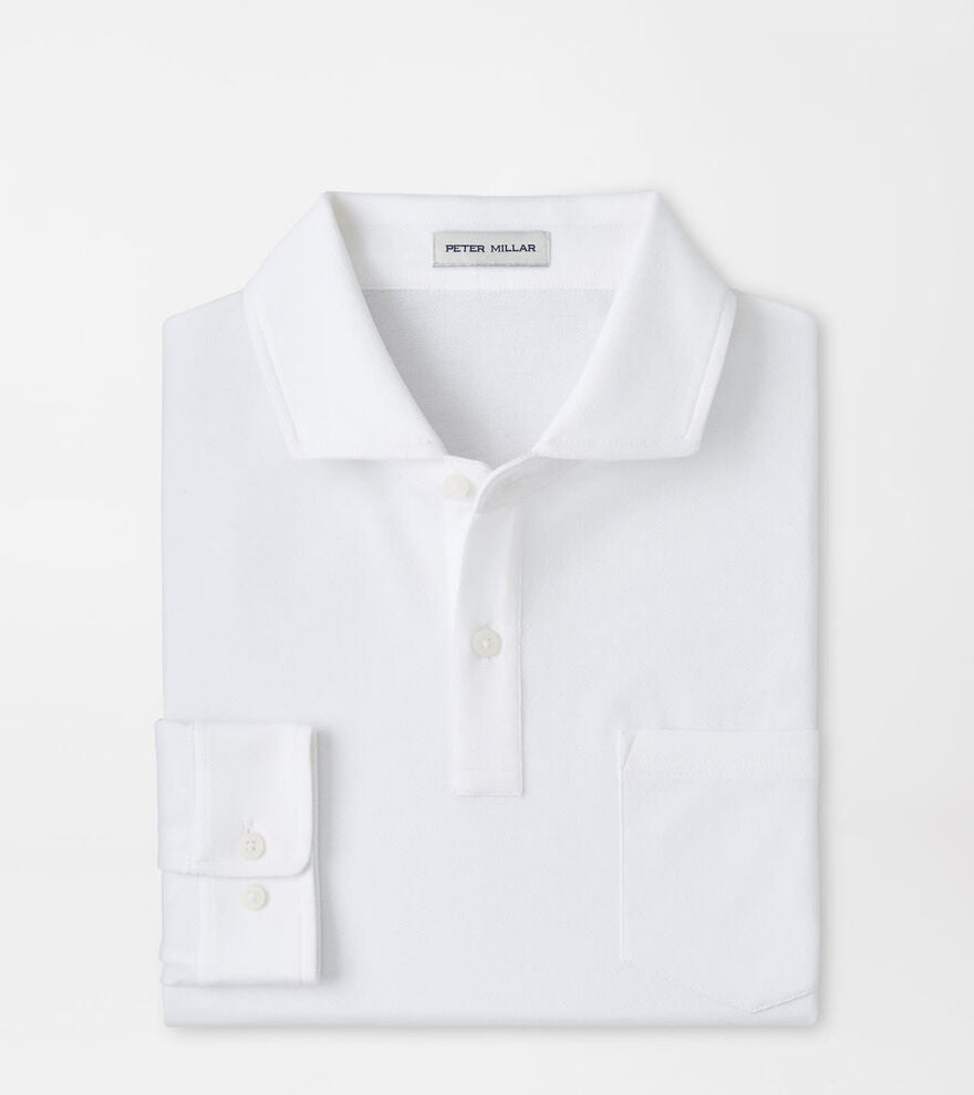 Everyday Piqué Long Sleeve Polo WHITE