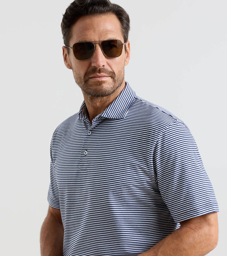 Calvert Crown Flex Cotton Polo NAVY