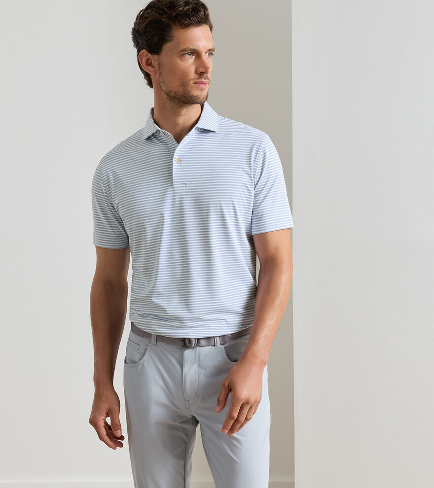 Echo Performance Jersey Polo WHITE/GALE GREY