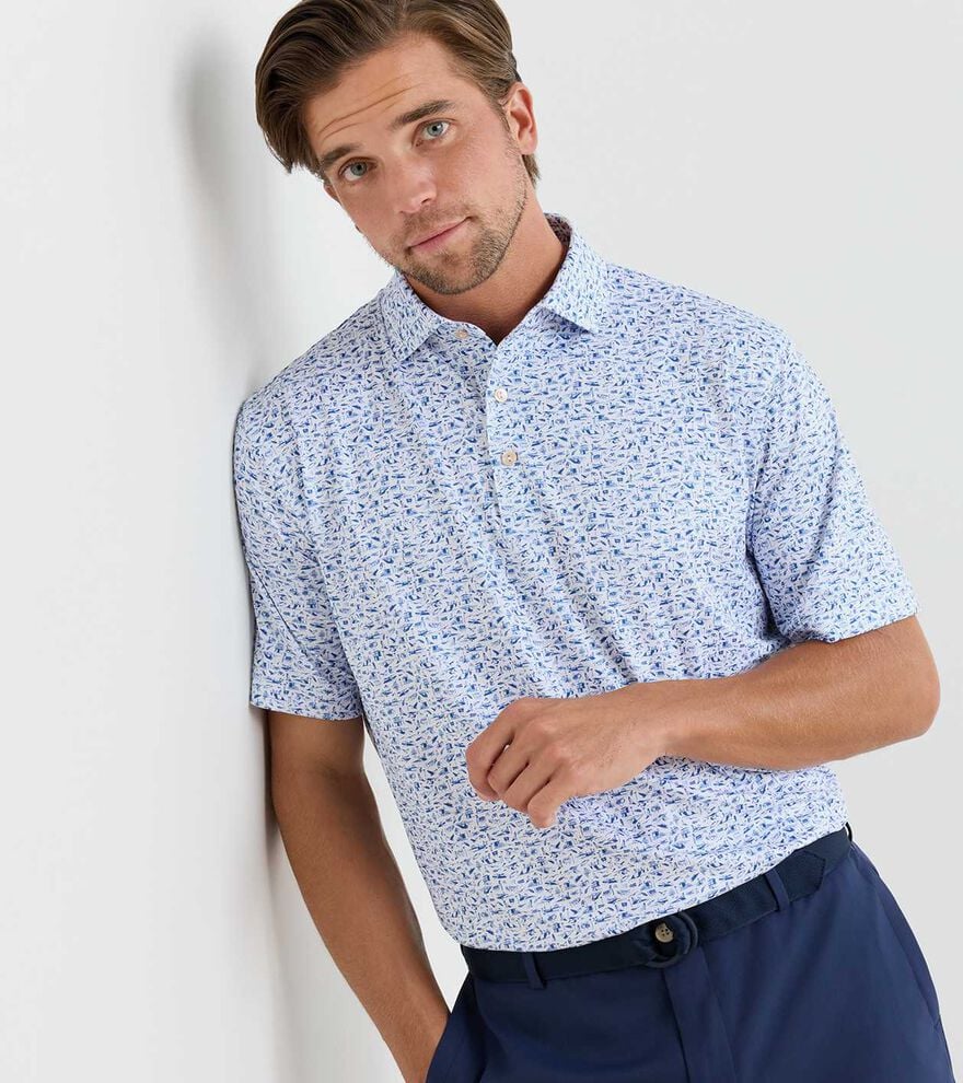 Coastline Performance Jersey Polo WHITE