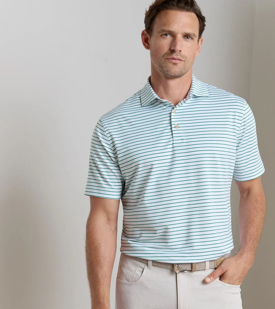 Dunnes Performance Jersey Polo WHITE / SNOW PEA