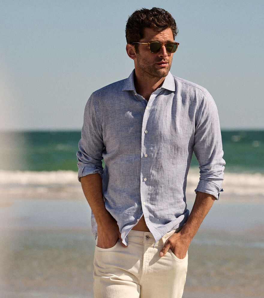 Astino Lino Check Sport Shirt STORM