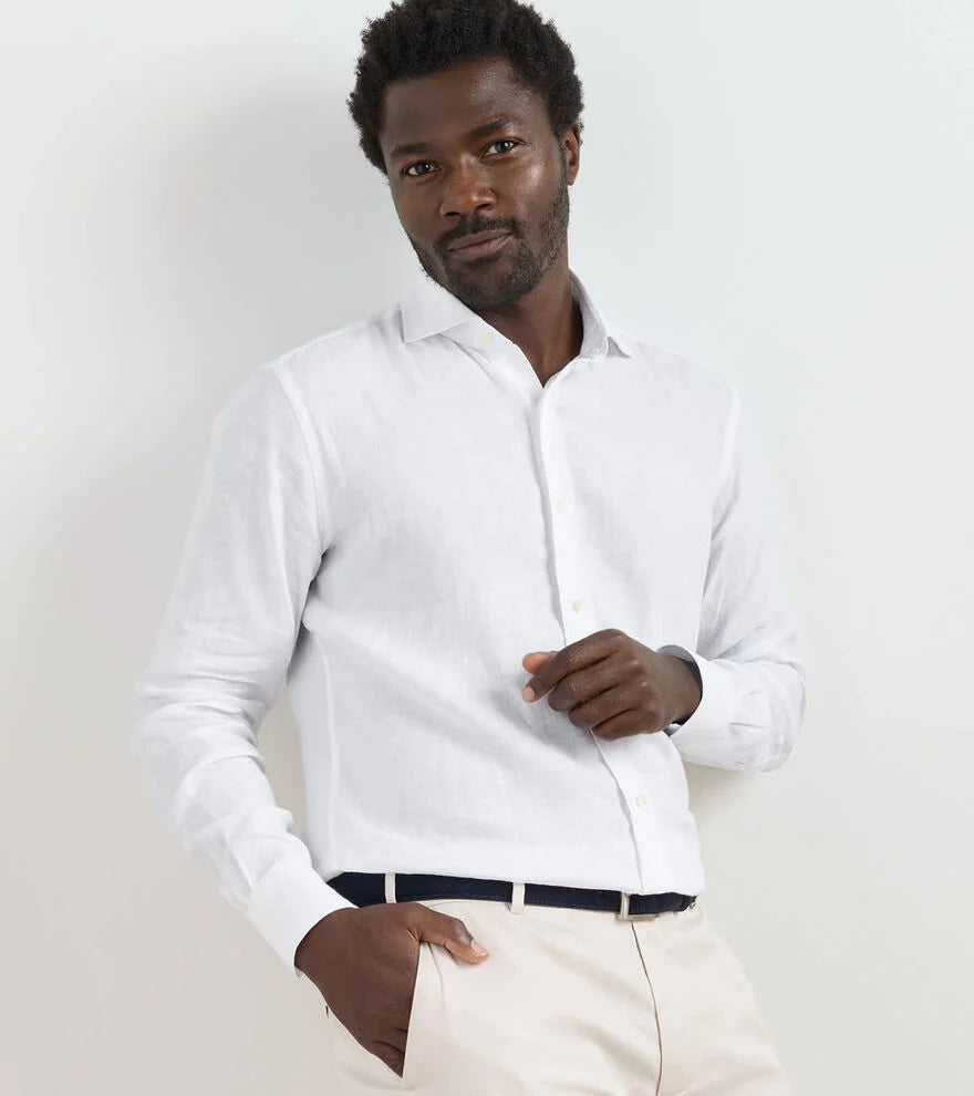 Astino Lino Sport Shirt WHITE
