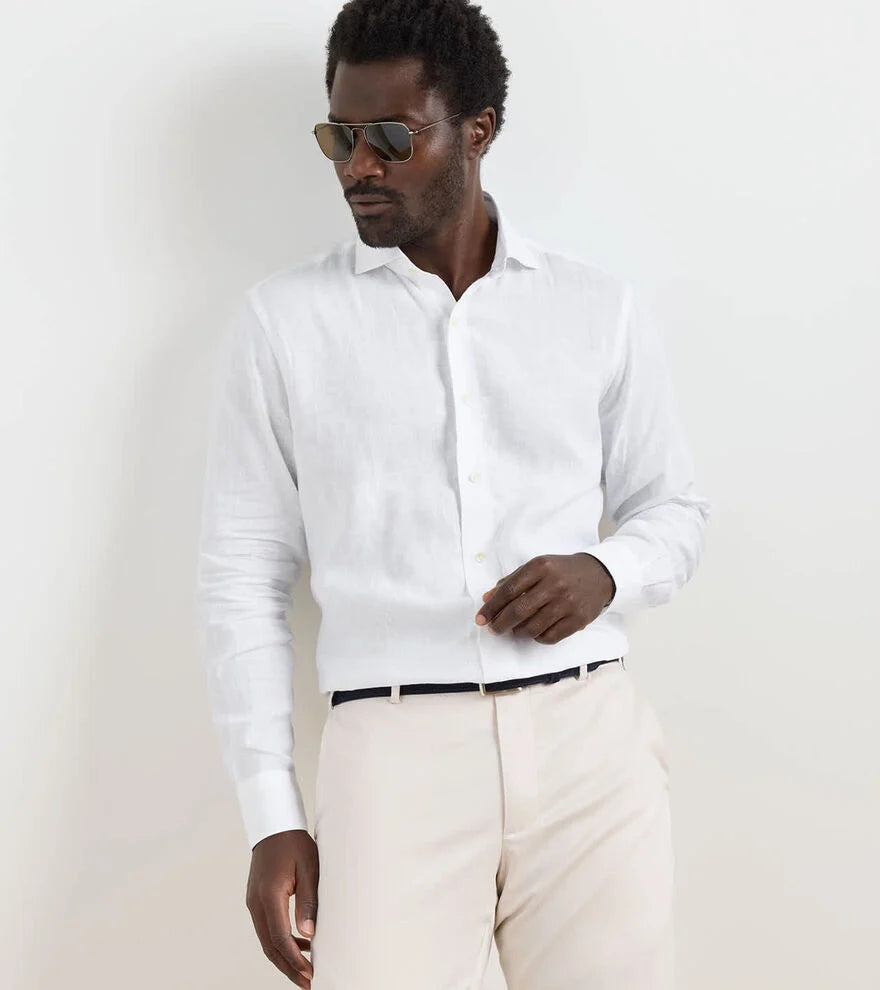 Astino Lino Sport Shirt WHITE