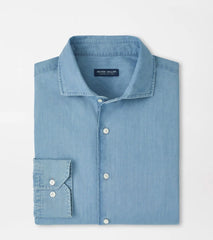 Elio Cotton Sport Shirt LIGHT INDIGO