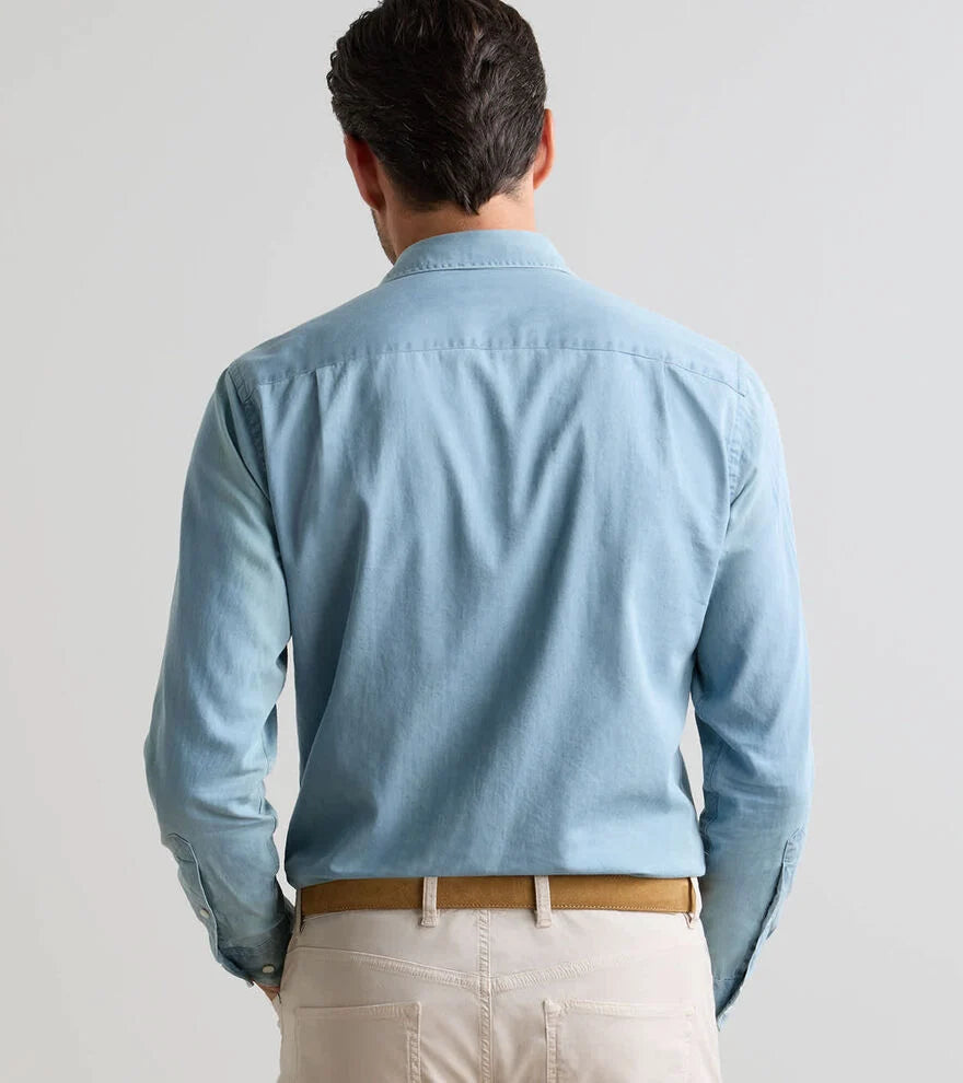 Elio Cotton Sport Shirt LIGHT INDIGO