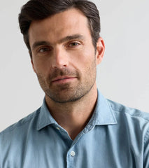 Elio Cotton Sport Shirt LIGHT INDIGO