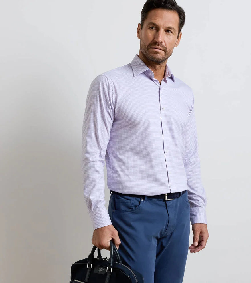 Conway Crown Lite Cotton-Stretch Sport Shirt TEABERRY PINK