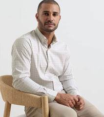 Douglas Crown Lite Cotton-Stretch Sport Shirt TRUFFLE