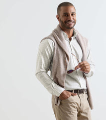 Douglas Crown Lite Cotton-Stretch Sport Shirt TRUFFLE