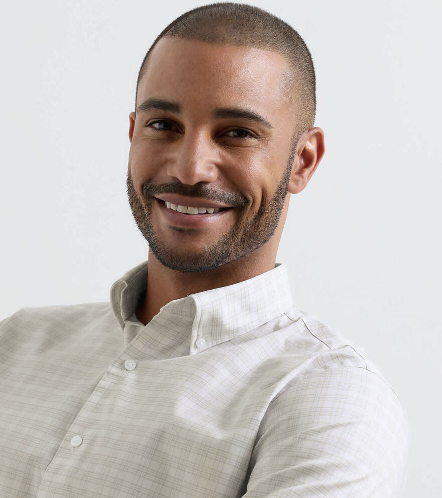 Douglas Crown Lite Cotton-Stretch Sport Shirt TRUFFLE