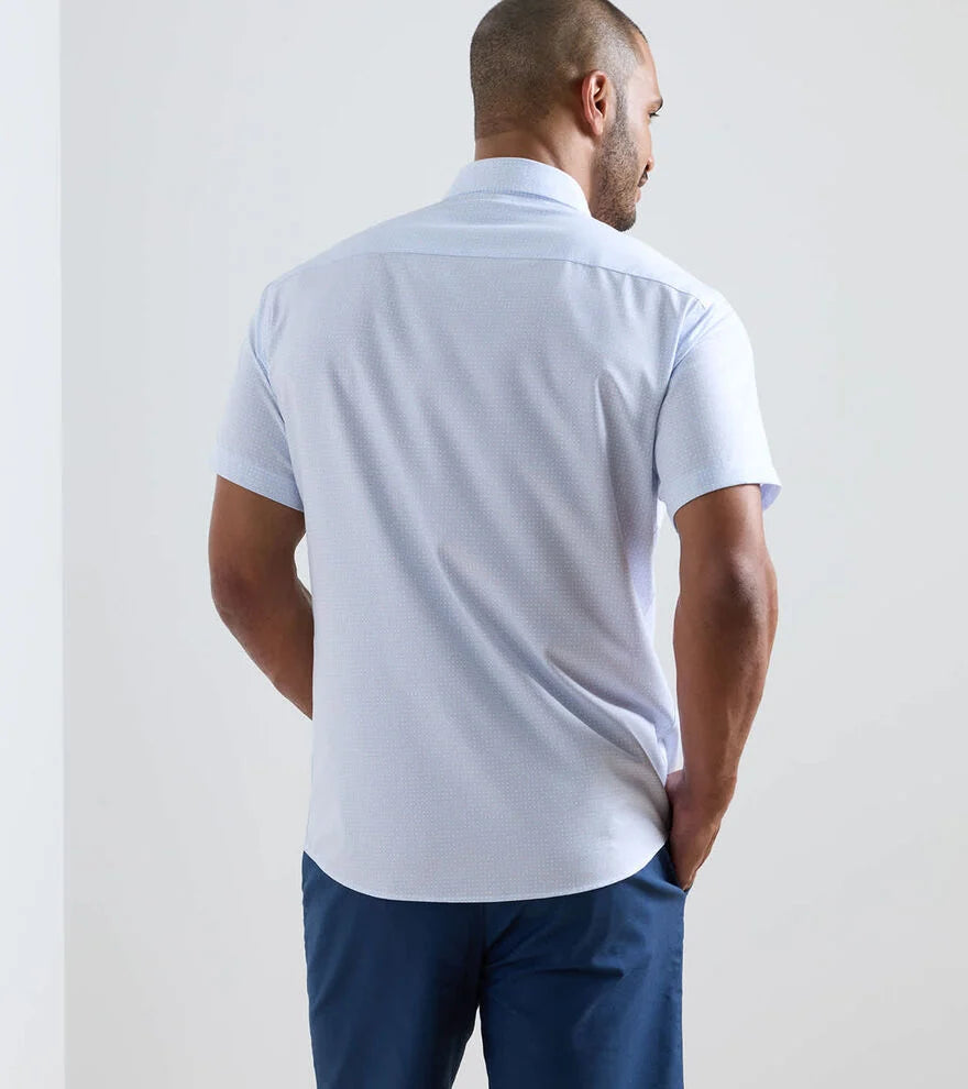 Baldwin Performance Poplin Sport Shirt COTTAGE BLUE