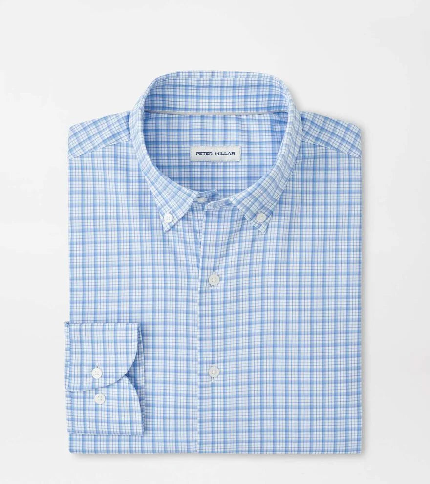 Calvin Crown Lite Cotton-Stretch Sport Shirt COTTAGE BLUE