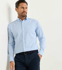 Calvin Crown Lite Cotton-Stretch Sport Shirt COTTAGE BLUE
