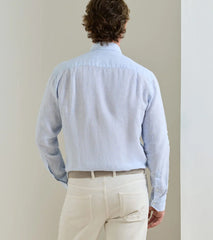 Astino Lino Check Sport Shirt BLUE FROST