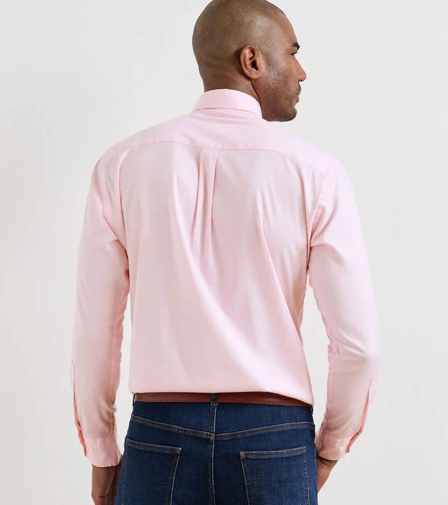 Campbell Perfect Pinpoint Cotton-Stretch Sport Shirt PALMER PINK