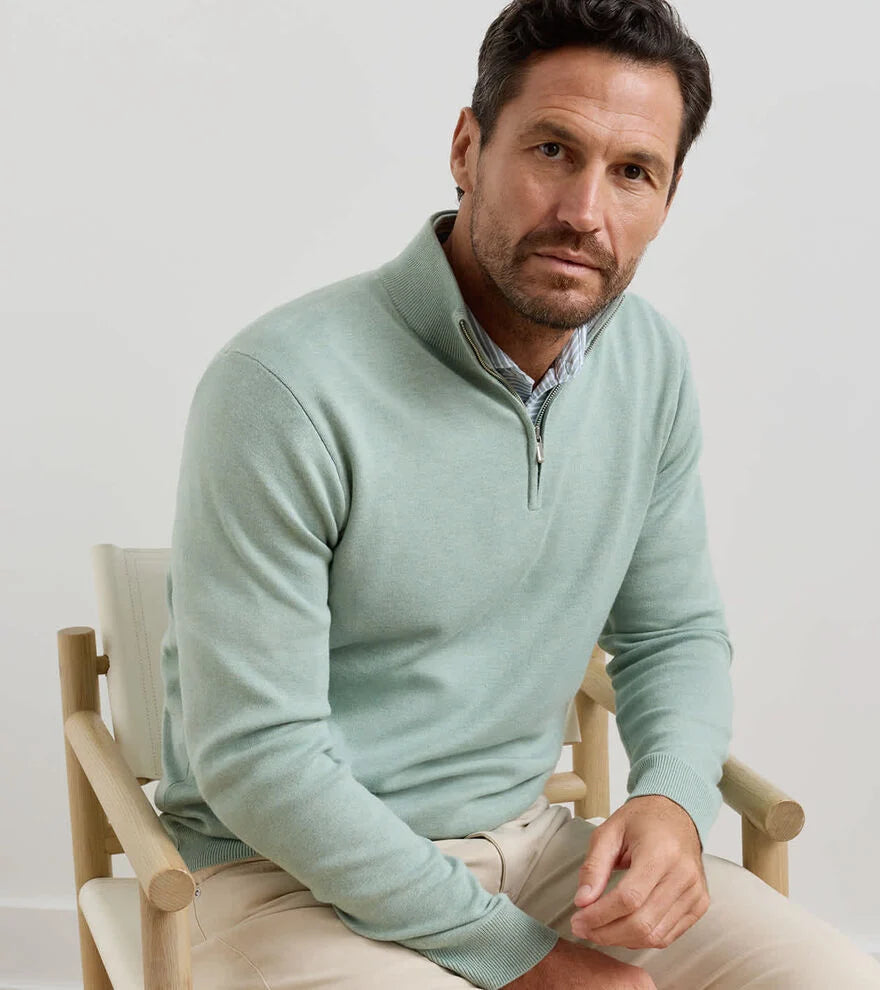Coolspun Lite Cotton Quarter-Zip Sweater GRANDVIEW
