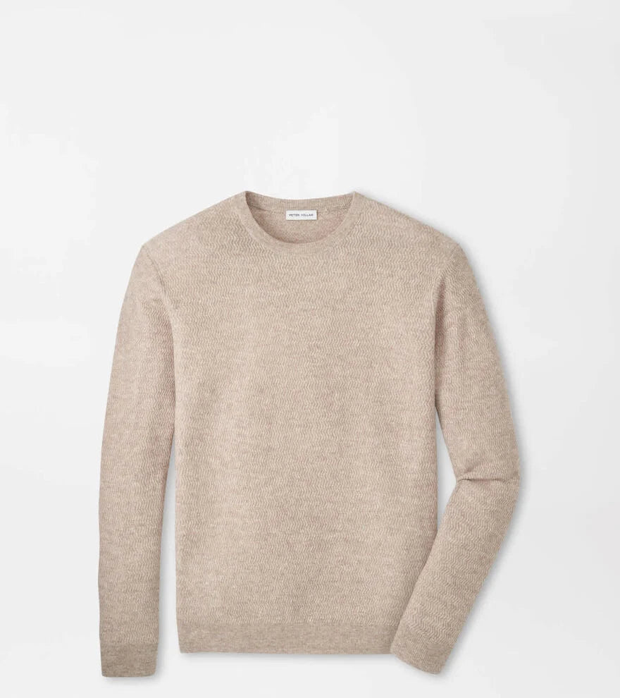 Crosswinds Textured Crewneck Sweater POPLAR BROWN
