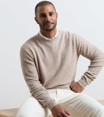 Crosswinds Textured Crewneck Sweater POPLAR BROWN