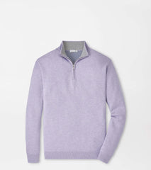 Coolspun Lite Cotton Quarter-Zip Sweater LIGHT VIOLET