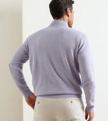 Coolspun Lite Cotton Quarter-Zip Sweater LIGHT VIOLET