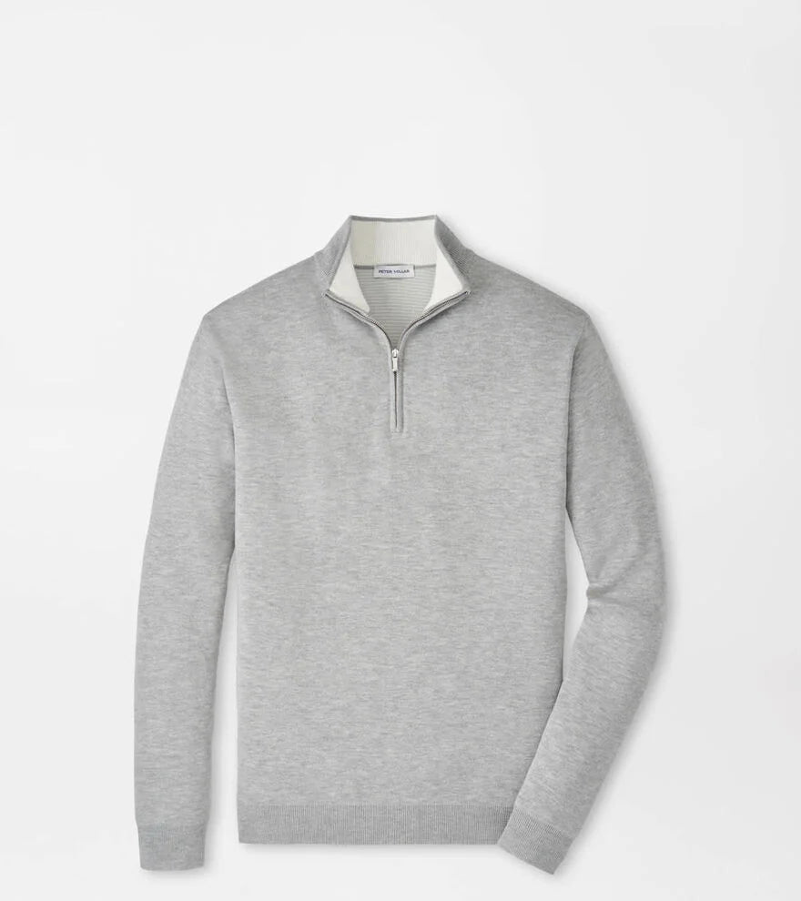 Coolspun Lite Cotton Quarter-Zip Sweater BRITISH GREY