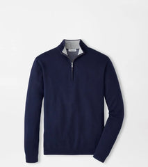 Coolspun Lite Cotton Quarter-Zip Sweater NAVY
