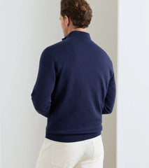 Coolspun Lite Cotton Quarter-Zip Sweater NAVY