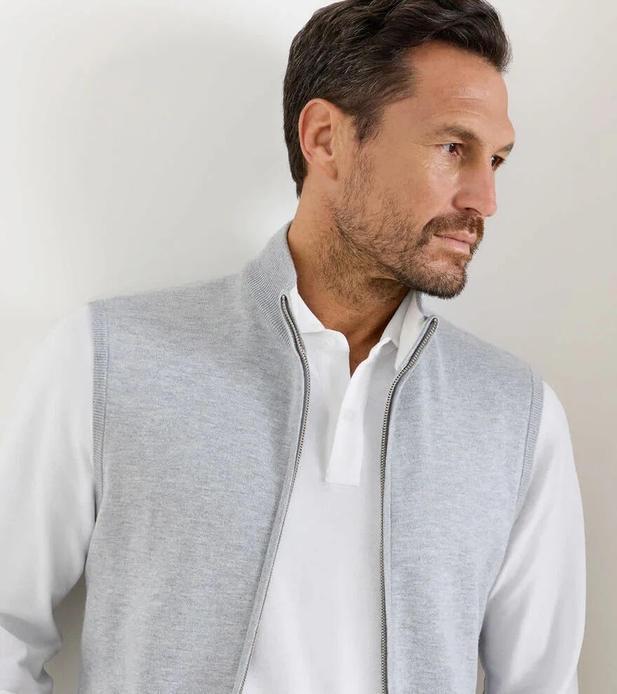 Coolspun Lite Full-Zip Sweater Vest BRITISH GREY