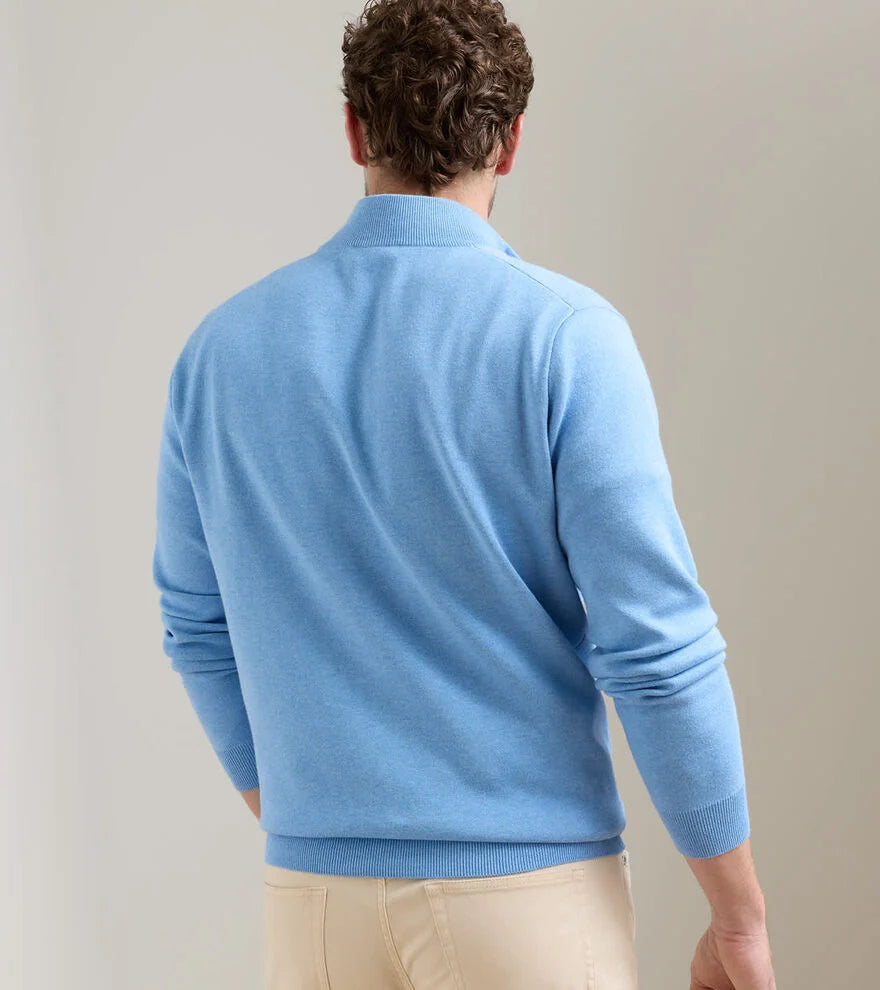 Coolspun Lite Cotton Quarter-Zip Sweater BLUEBIRD