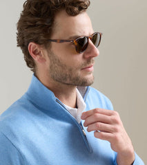 Coolspun Lite Cotton Quarter-Zip Sweater BLUEBIRD