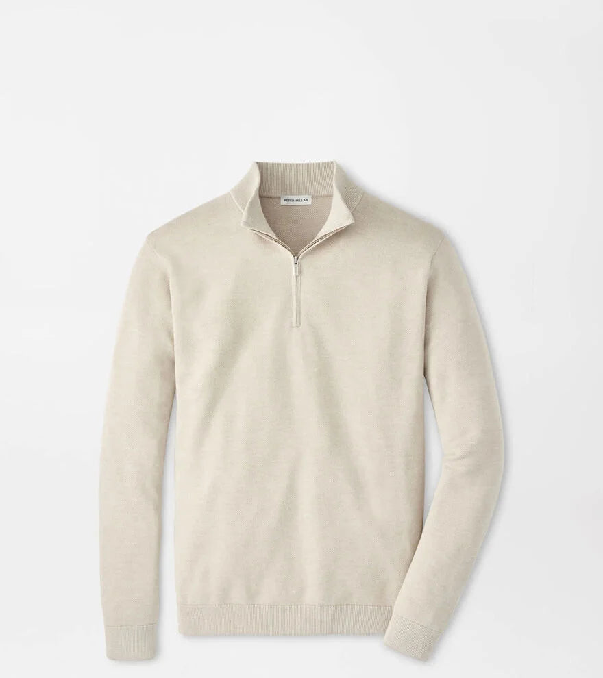 Coolspun Lite Birdseye Quarter Zip Sweater TRUFFLE