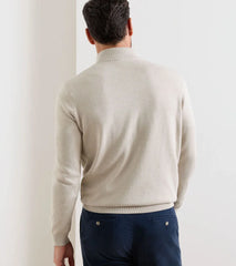 Coolspun Lite Birdseye Quarter Zip Sweater TRUFFLE