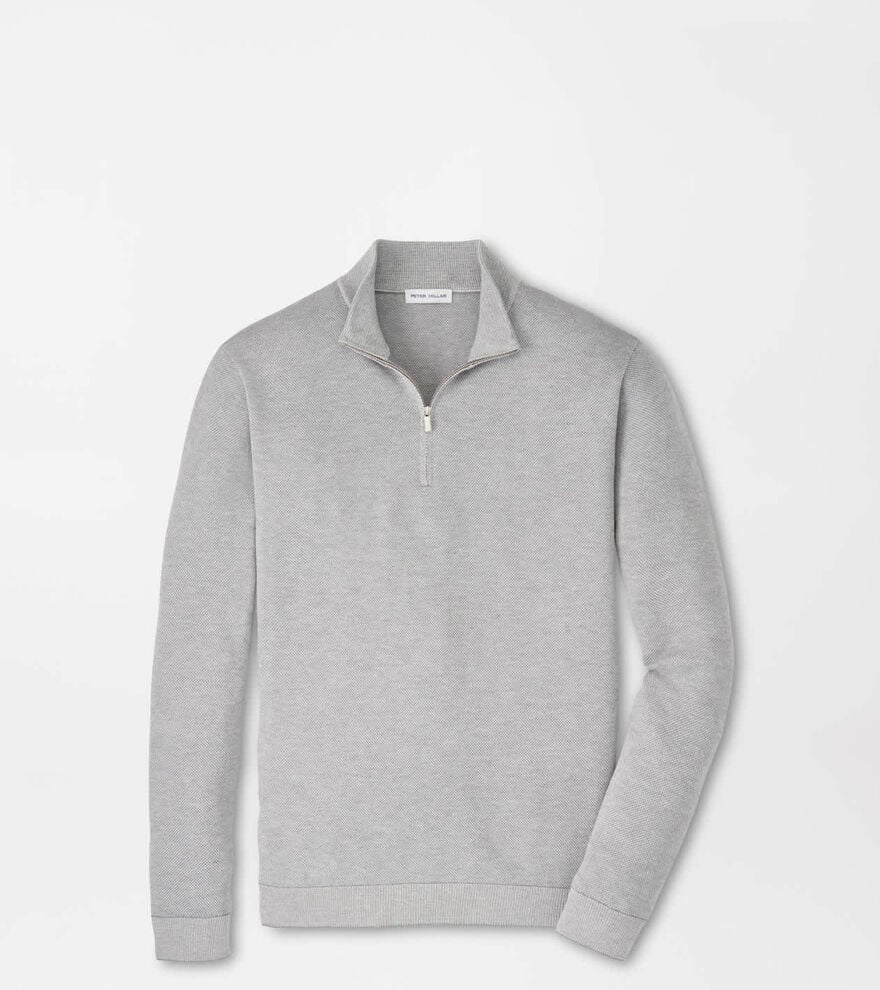 Coolspun Lite Birdseye Quarter Zip Sweater GALE GREY