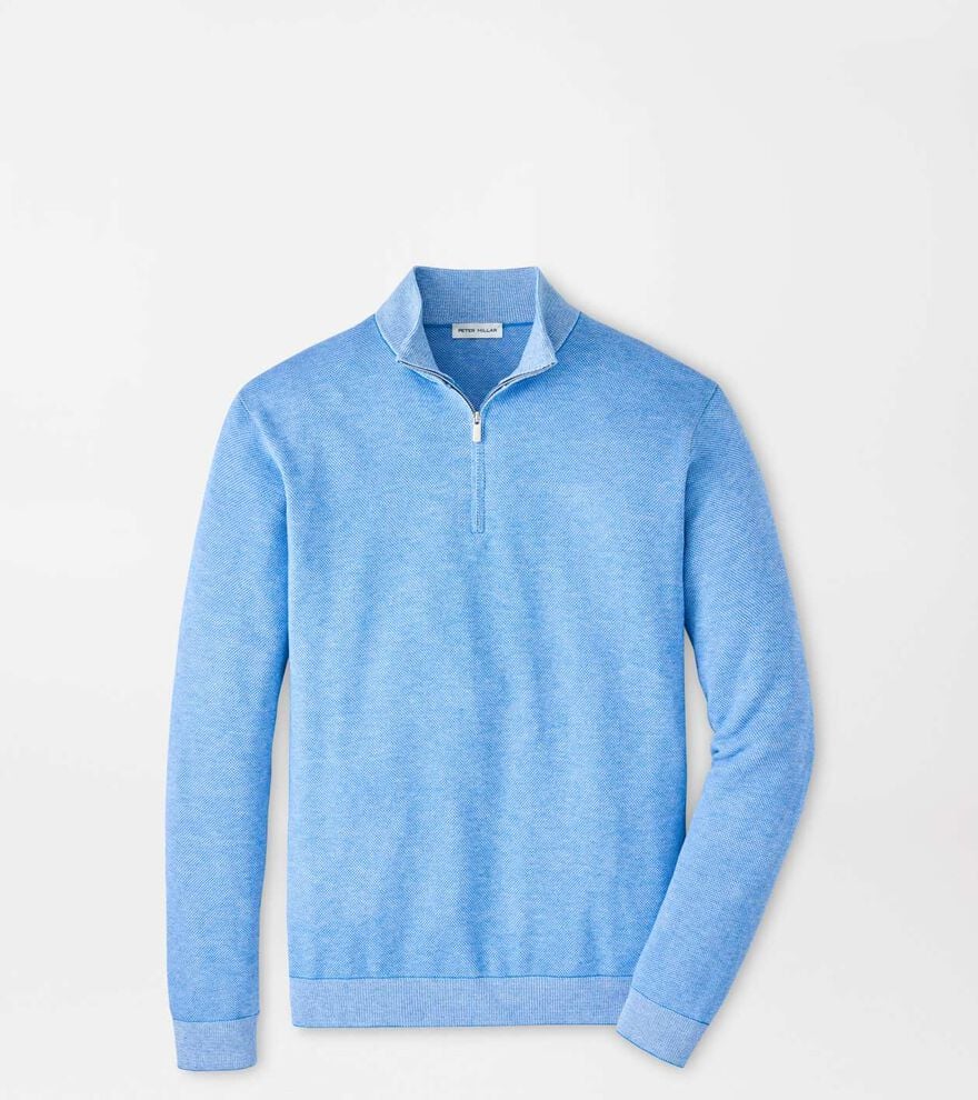 Coolspun Lite Birdseye Quarter Zip Sweater BLUEBIRD