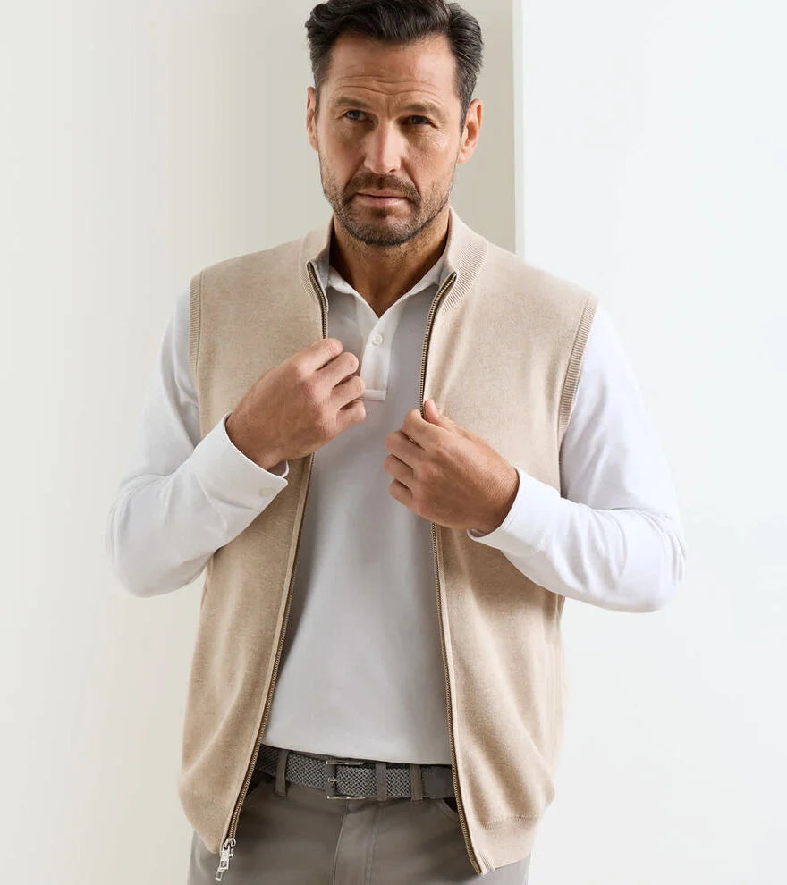 Coolspun Lite Full-Zip Sweater Vest TRUFFLE