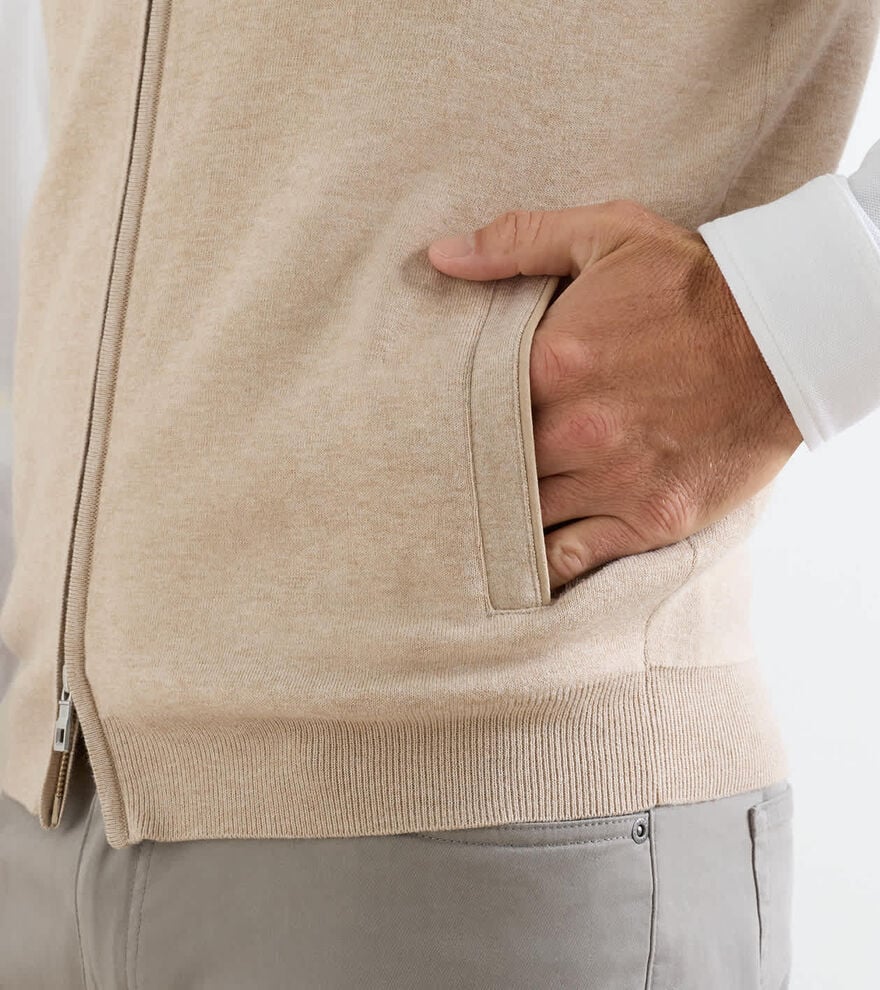 Coolspun Lite Full-Zip Sweater Vest TRUFFLE
