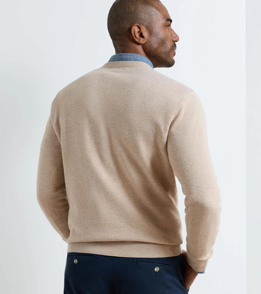 Coolspun Lite Textured Crewneck Sweater TRUFFLE